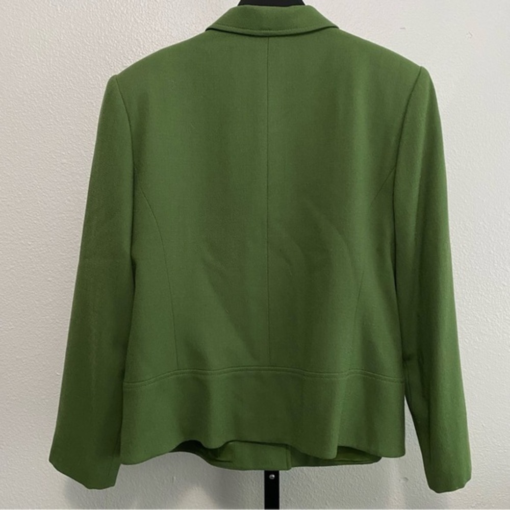 Vtg Women's Green Wool Short Coat 12P Heritage Old Money Academia Retro - Picture 6 of 10